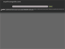 Tablet Screenshot of myafricanguide.com